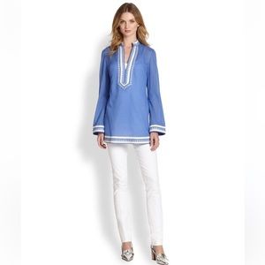 Tory Burch Blue Tory Tunic Sz 2